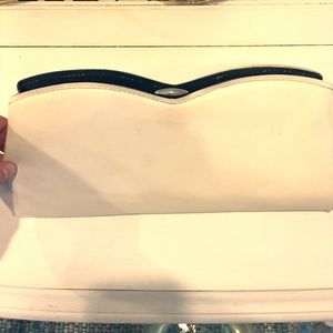 Vintage White and Black Clutch